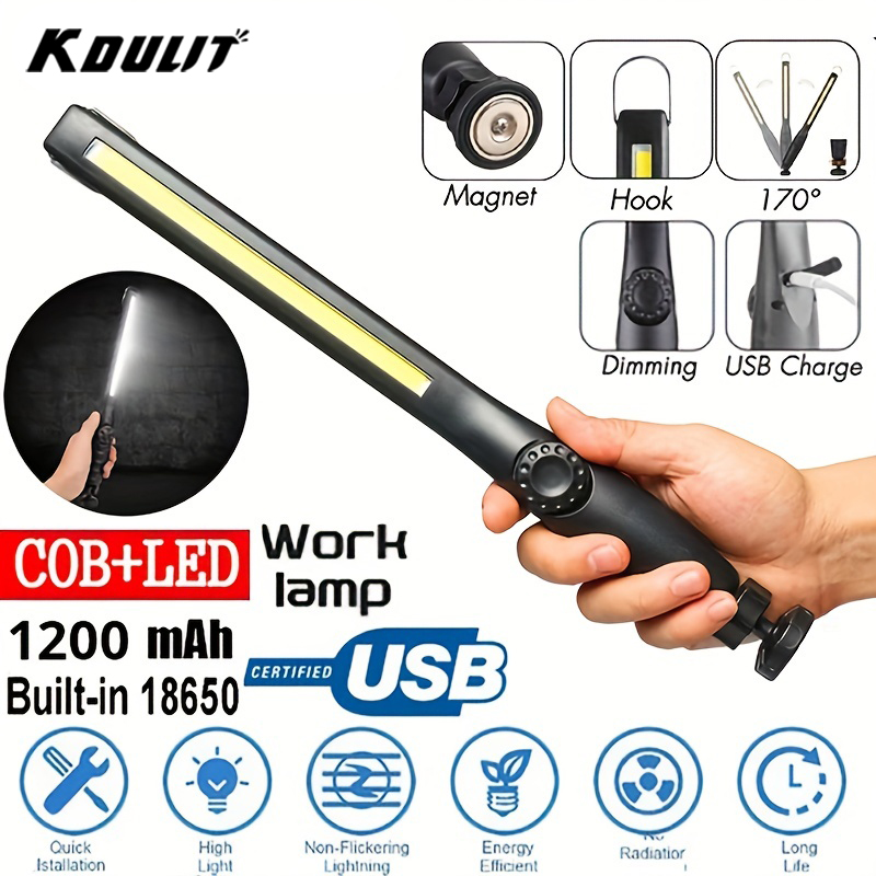 Car Led Light - 자기 USB 충전식 LED 작업 조명이있는
